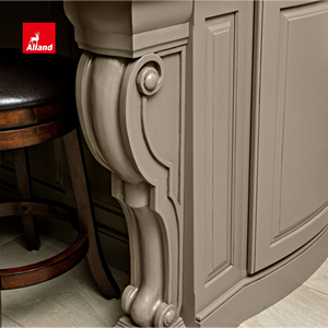 Mobile <span class=keywords><strong>da</strong></span> <span class=keywords><strong>Cucina</strong></span> America Signature Vintage con Finitura Smaltata, Colonna Romana Artigianale in Ciliegio e Lavello Intagliato in Argilla Refrattaria - Product Image 2