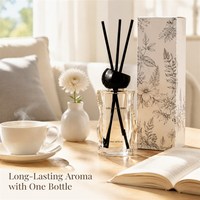 Diffuseur de roseaux à la feuille de laurier, parfum aromatique vert aux herbes pour bureau, bibliothèque, huile essentielle naturelle, décoration intérieure