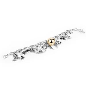 Pulsera con colgante de la escuela mágica de la película, soplones dorados, sombrero de búho, escoba, joyería de aleación - Product Image 3