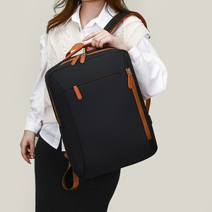 WeiYaLu <b>Backpack</b> Unisex Large Capacity Laptop Compartment White Gray Black Pink Solid Color Shoulder <b>Straps</b> Everyday Use - Product Image 4
