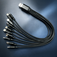 Câble répartiteur USB-A vers USB-C Type-C Togudu T-250 10-en-1 multi-charge pour téléphones portables, tablettes et autres appareils (PVC)