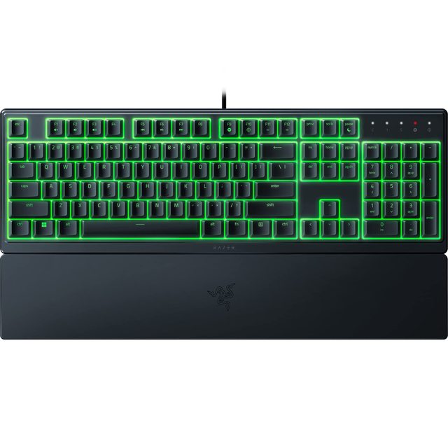 Razer Ornata V3 X Mechanical Ergonomic Gaming Keyboard with Silent Membrane Switches and UV-Coated Keycaps for Desktop Use