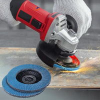 Disque abrasif en zircone bleue avec support en fibre de verre, haute dureté, sûr et efficace, disque à lamelles pour le meulage et le polissage des surfaces métalliques