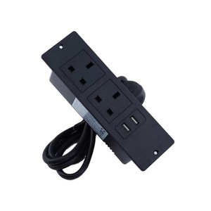 Desktop Recessed <b>Socket</b> Ukca <b>Power</b> Strip 2 Ac Outlets 1 <b>Usb</b> A 1 Type C Port For Office Furniture And Cabinets - Product Image 2