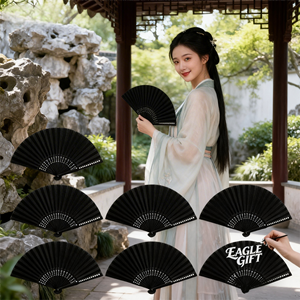 Abanico de Mano de Bambú Ligero y Portátil con Logotipo Personalizado al por Mayor, Decoración de Moda para el Hogar y Eventos - Product Image 3