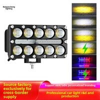 Phare de travail LED pour voiture, projecteur modifié pour moto tout-terrain, feu d'avertissement, phare électrique en aluminium IP68