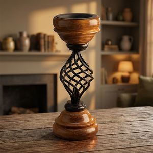 Quemador de incienso de sándalo hecho a mano con base de metal, difusor aromático para decoración del hogar, uso en todas las estaciones, fragancia para el hogar, Ramadán Eid - Product Image 1