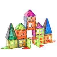 Venta caliente venta al por menor bloques de construcción magnéticos mármol ejecutar Dimensiones personalizadas para juguetes educativos para niños