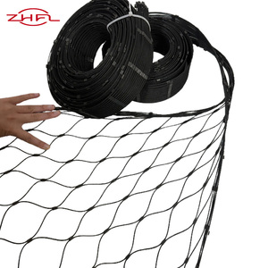 Malla de seguridad de acero inoxidable con óxido negro para jaulas de aves, con orificios de diamante, construcción de cuerda tejida, para zoológicos y vida silvestre - Product Image 1