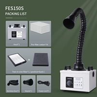 Purificateur de fumée laser KNOKOO FES150S 100W avec moteur, filtre HEPA, 14 pré-filtres, extracteur de fumée mobile pour usage industriel - Nouveau