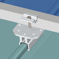 Pince de fixation solaire pour toiture à joint debout en aluminium pour système de montage de toiture métallique Support solaire personnalisé |   AISINEE