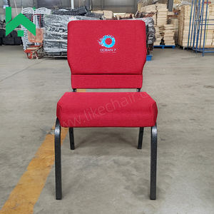 Silla de teatro entrelazada moderna, venta al por mayor, muebles de tela apilables baratos para iglesia, comedor, hotel y uso hospitalario - Product Image 4