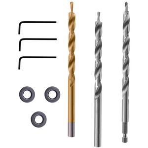 Juego de brocas escalonadas de acero de alta velocidad con vástago hexagonal, broca extendida para agujeros inclinados, broca para madera, broca de diámetro, broca para taladrar - Product Image 4