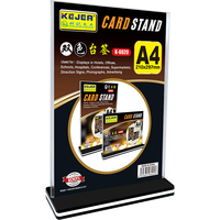 KEJEA support de menu porte-cartes présentoir de cartes publicitaires A4 A5 double face présentoir de table pour bureau ou école