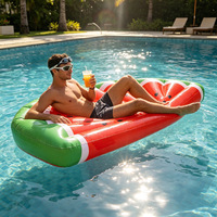 Île flottante portable en forme de pastèque, grande planche flottante gonflable en PVC pour adultes et enfants, pour s'amuser dans l'eau