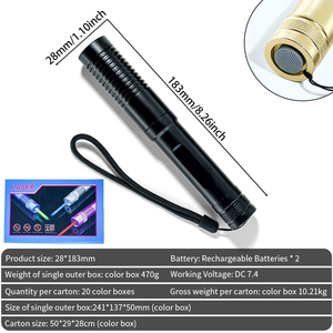 Açık ve profesyonel kullanım için uzun menzilli ve hassas hedefleme ile yanma için şarj edilebilir mavi lazer kalem - Product Image 3