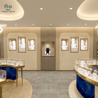 Vitrine de présentation pour bijouterie et horlogerie avec éclairage LED, présentoir en verre pour boutique de bijoux