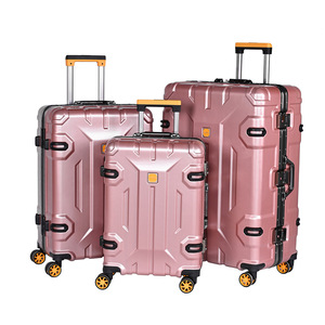 Wholesale Travel <b>Suitcase</b> High Quality Aluminium Frame Spinner Custom Zipper Carry Luggage <b>Suitcase</b> Set - Product Image 2