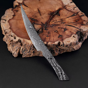 Cuchillo de Deshuesar de Acero de Damasco, Hoja de 14.5 cm, Longitud Total de 25.5 cm, Cuchillo de Cocina Forjado, Hoja para Manualidades, Origen Yangjiang - Product Image 1