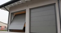 Porte basculante de style moderne LongTai porte basculante verticale pliante porte de garage inclinable à deux volets garage électrique