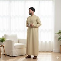 Vêtements pour hommes musulmans, vêtements islamiques arabes, Daffah, kaftan uni, Jubbah, Thobe pour hommes, Thobe musulman pour hommes