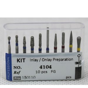 Dental FG Burs Kit Inlay Onlay Preparación Clínica de odontología Rotary Burr de alta velocidad - Product Image 3
