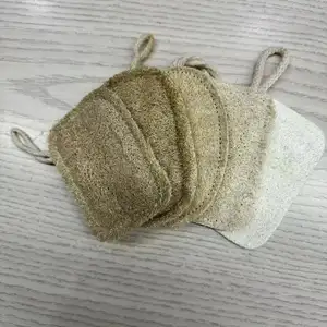 100% Natural Egyptian Chinese Loufa Luffa Sponge And Soft Cotton Materials Premium Exfoliating Loofah Pad