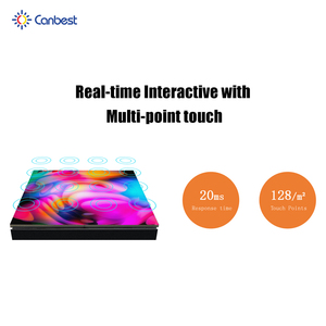 ダンスゲームビデオステージダンスフロアスタンドLedウォールパネルスクリーンタッチディスプレイ用インタラクティブデジタルフルカラータイル壁 - Product Image 6