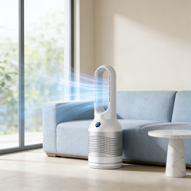Air Purification Bladeless Fan Tower Stand Air Cooling Fan