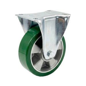 VIMA 8 Inch 200mm Fixed Caster Wheel <b>Transport</b> Castor PU Aluminum 800kg Capacity Industrial Trolley Double Ball Bearing - Product Image 1