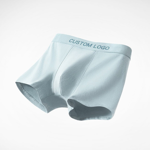 Paquete de Ropa Interior Masculina de Bambú al por Mayor, Logotipo Personalizado, Transpirable, Antibacteriana 7A, Cómodos Calzoncillos Bóxer Sin Costuras para Hombre - Product Image 1
