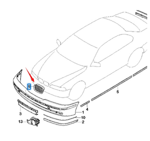 51137005838 la calandre droite plaquée noire à gauche convient à la BMW Série 5 <span class=keywords><strong>E39</strong></span> - Product Image 3