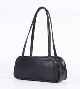 Bolso de Mano Estilo Retro Americano para Mujer, Bolso Boston de Cuero Vacuno con Correa de Hombro, Patrón con Efecto Rasgado, Bolso de Viaje Casual de Lujo - Product Image 3