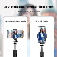 Trépied télescopique pliable en acier inoxydable Q05 de 1580 mm avec tête rotative pour diffusion en direct et utilisation avec téléphone