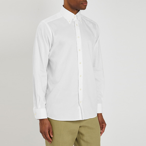 Herren Classic Solid <span class=keywords><strong>White</strong></span> <span class=keywords><strong>Dress</strong></span> Shirts Langarm Formale Büroarbeit Shirts Kragen für Sommer Casual Wear T-<span class=keywords><strong>Shirt</strong></span> - Product Image 1