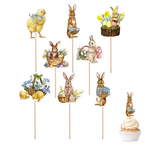 Decoraciones para Cupcakes de Conejito de Pascua, Adornos para Pasteles y Postres de <span class=keywords><strong>Feliz</strong></span> Pascua para Adolescentes, Suministros de Decoración para Fiestas de <span class=keywords><strong>Cumpleaños</strong></span> - Product Image 5