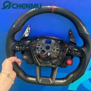 Volant en cuir fibre de carbone noir, directement de l'usine, pour <span class=keywords><strong>Audi</strong></span> Q5 Q3 <span class=keywords><strong>Q2</strong></span> Q7 Q8 S3 S4 S5 S6 S7, <span class=keywords><strong>prix</strong></span> d'usine standard original - Product Image 2