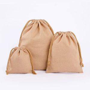Sac à cordon personnalisé en coton mousseline biologique, sac cadeau promotionnel avec logo, fermeture à cordon - Product Image 6