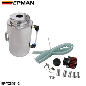 EPMANユニバーサル1.5Lアルミニウム合金オイルキャッチ缶ブリーザーフィルター付きタンクEP-YX9401-<span class=keywords><strong>2</strong></span> - Product Image 3