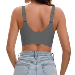 Soutien-gorge sans armatures YIYI grande <span class=keywords><strong>taille</strong></span> à fermeture avant, couvrant entièrement la poitrine, <span class=keywords><strong>invisible</strong></span>, lisse, dos en U, avec coussinets semi-fixés - Product Image 2