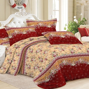 Tessuto in poliestere con stampa floreale dispersa floreale di alta qualità con stampa floreale di grandi dimensioni per lenzuolo - Product Image 2