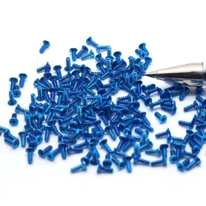 Senkkopf FH Flach kopf Phillips selbst schneidende blau eloxierte Aluminium kleine Schrauben m2.5