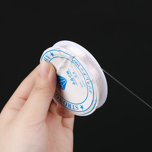 Hilo de cristal fuerte y elástico de 0.4mm 0.6mm, línea de pesca transparente y elástica para joyería, manualidades y bricolaje. - Product Image 4