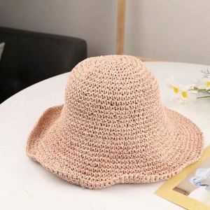 Sombrero de Paja Plegable Hecho a Mano para Mujer, Sombrero de Playa Versátil para Verano - Product Image 5