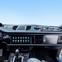 Écran tactile de 12,3 pouces parfaitement adapté avec CarPlay sans fil et Android Auto, mise à niveau de l'écran double pour Porsche Macan 2014-2017