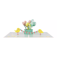 Vente en gros Impression personnalisée Joyeux anniversaire Cartes-cadeaux en papier 3D Pop up