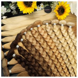 Extensions de cheveux humains Remy Genius Weft, lisses naturels, pointes épaisses, cuticules alignées, qualité salon - Product Image 1