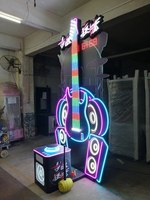 Machine à poinçonner de boxe à pièces de monnaie, guitare fou, marteau de frappe, Machine de jeu, Machine de jeux de boxe