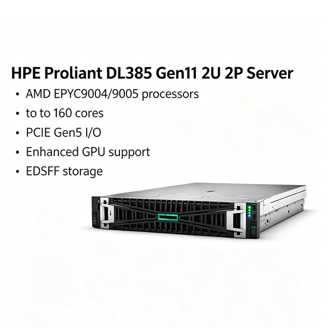 High Reliability Enterprise Grade AMD EPYC Processor Hpe Server Hpe Proliant Dl380 Gen11 2u Rack Server