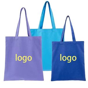 Custom Printed Recycle <b>Plain</b> Organic Cotton Tote Bag <b>Large</b> Size Reusable <b>Canvas</b> Cotton Shopping Bag - Product Image 1
